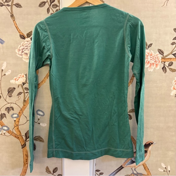 Smartwool long sleeve wool shirt top, Small, green turquoise - Picture 4 of 4